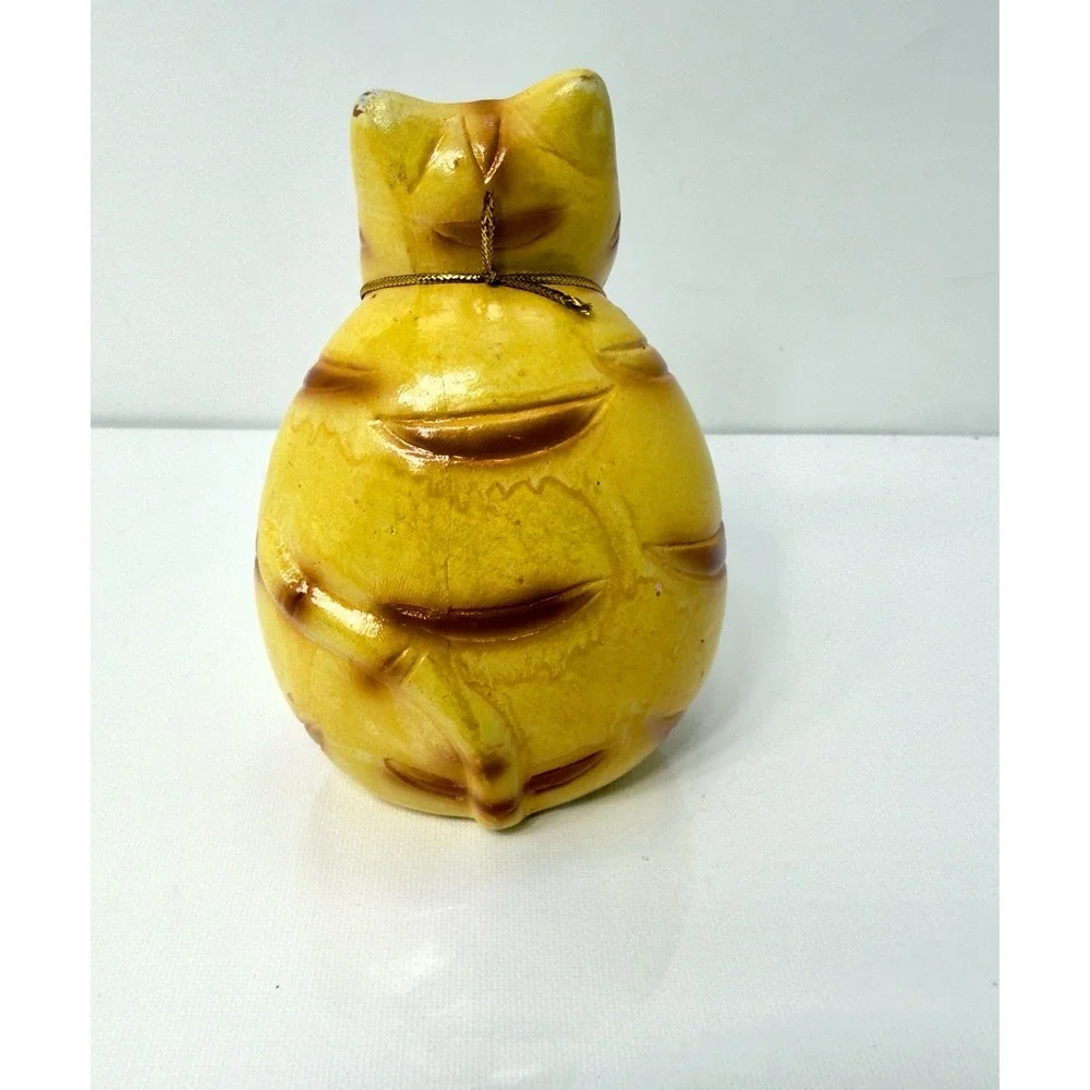 Vintage Ceramic Orange Tabby Cat Figurine